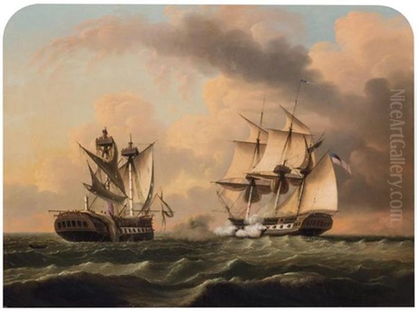 The Naval Engagement Between The United States And The Macedonia - view 1