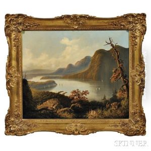 Autumn View On The Hudson And West Point by Edmund C. Coates