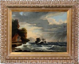 Coast With Sailing Ship Coast With Sailing Ship