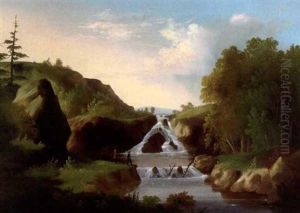 Hudson River Landscape With Two Fishermen by Edmund C. Coates