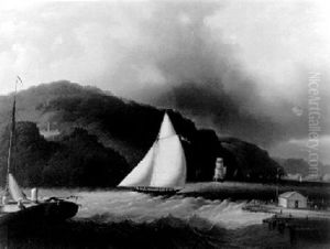 Shipping On The Hudson River by Edmund C. Coates