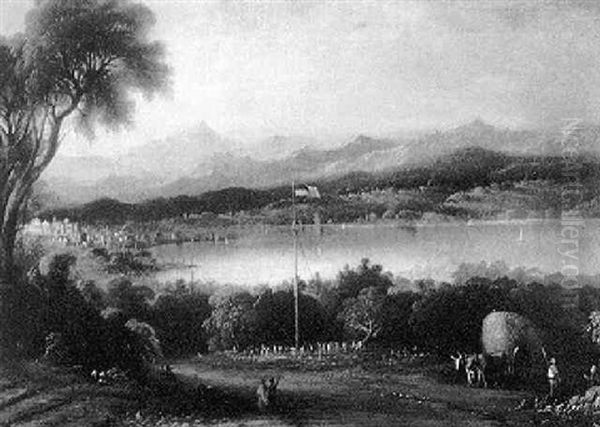 View Of Meredith, N.h., Figures Dancing Around A Maypole - view 1
