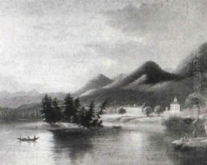 Sunset On Lake George by Edmund C. Coates