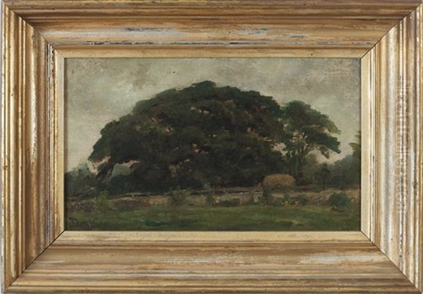 Landscape With Grove Of Trees And Hay Wagon - view 1