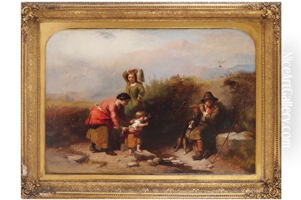 Children With A Shepherd Playing The Flute - view 1