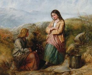 Country Girls Collecting Water