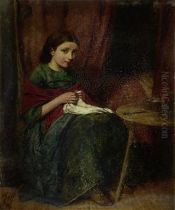 Little Seamstress by Edward John Cobbett