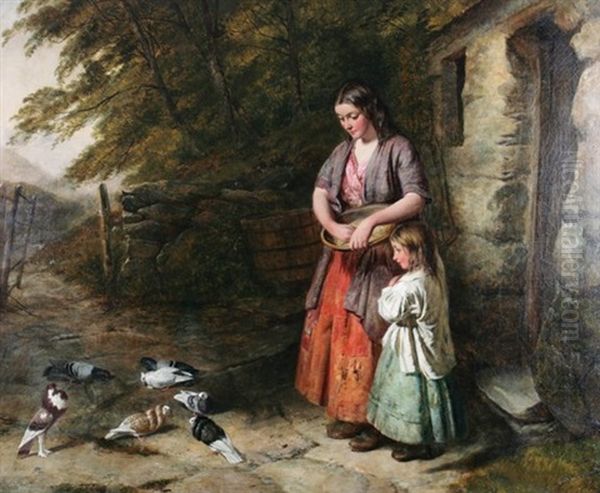 Feeding Pigeons - view 1