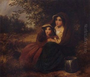 Sheltering From The Rain by Edward John Cobbett