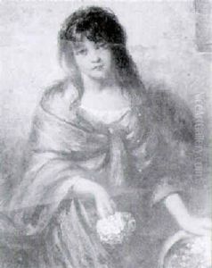 A Flower Girl by Edward John Cobbett