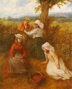 Gathering Wildflowers by Edward John Cobbett