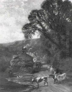 Cattle Watering By A Village Cattle Watering By A Village