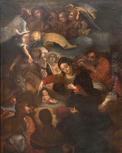The Adoration Of The Shepherds by Wenceslas Coberger