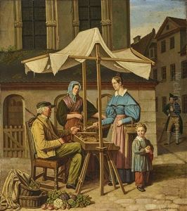 At The Greengrocer by Louis Coblitz