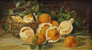 Still Life With Fruit And A Basket by Frank Coburn