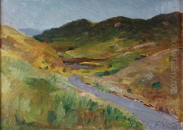 Landscape With Stream (sespe Creek, California?) - view 1