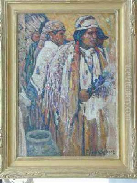 Indians In Ceremonial Robes - view 1