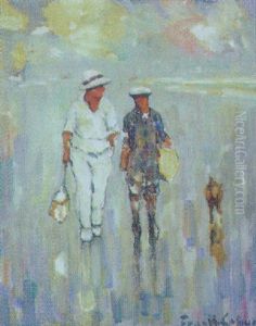 Figures Walking On The Beach Figures Walking On The Beach