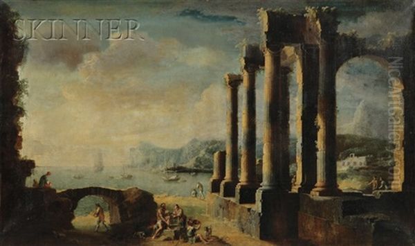 Landscape With Classical Ruins And Figures - view 1