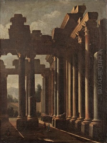 Colonnade Antique Aux Personnages - view 1