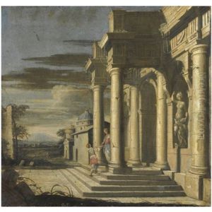 Capricci Architettonici Con Figure (pair)