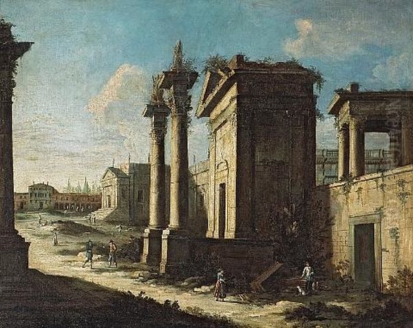 A View Of Ruins With Figures - view 1