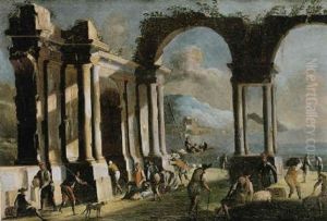 Capricho Arquitectonico by Leonardo Coccorante