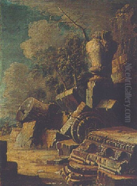 A Capriccio Scene Wirth Classical Ruins - view 1