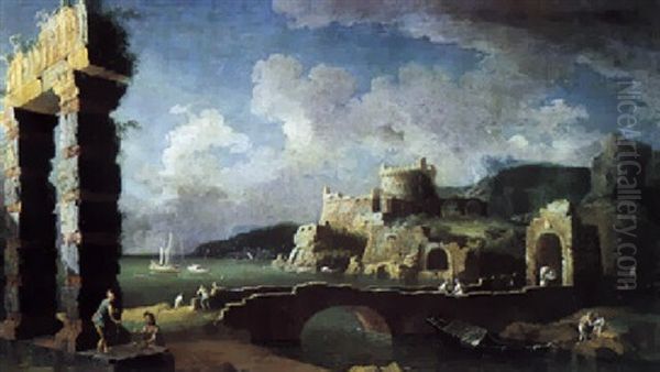 Ruine D'un Chateau Pres D'un Rivage Mediterraneen - view 1