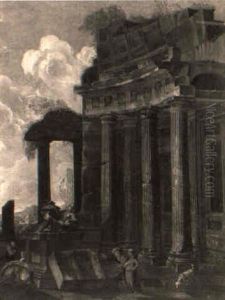 Ruines Animees De Personnages Orientaux by Leonardo Coccorante