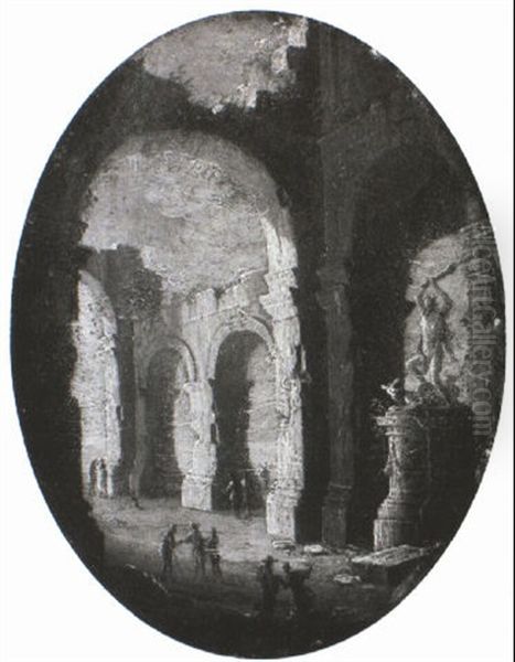 Capriccio Of Sightseers Amid Classical Ruins - view 1