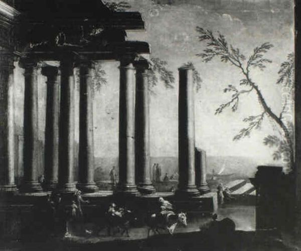 Capriccio Of Ruins With Travellers - view 1
