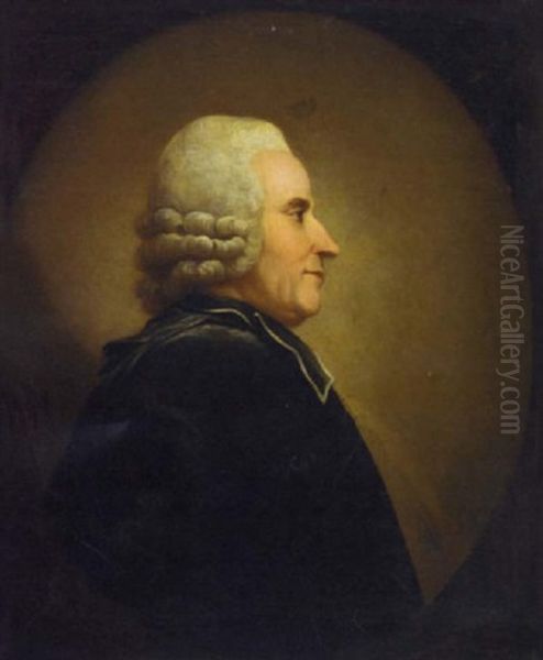 Portrait Of Abbe Raynall In A Powdered Wig And Black Robes - view 1