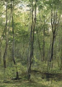River In A Woodscape (ca. 1870) by Cesar De Cock
