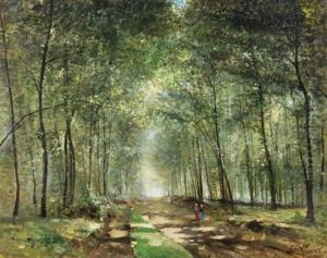 Allee En Sous Bois by Cesar De Cock