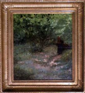 Jeune Femme Dans Le Sous Bois by Cesar De Cock