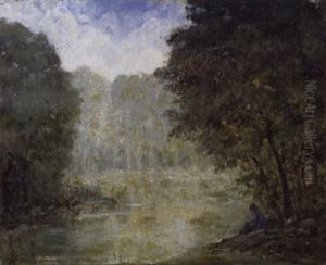 Visser Bij De Epte Te Gasny