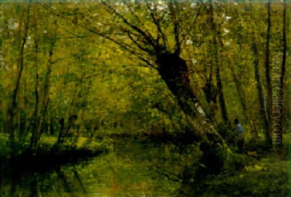 Fishing On The Banks Of The Epte - view 1