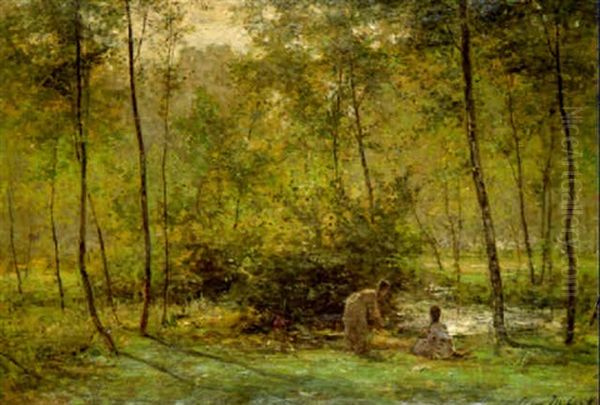Bathers By A Stream - view 1