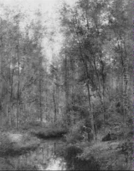 Bords D'une Riviere Dans Un Bois - view 1