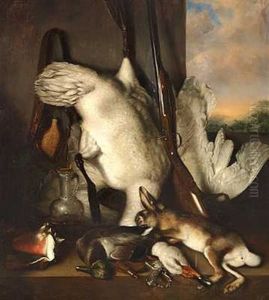 Nature Morte Med Hare Og Fuglevildt by Cornelis de Cock
