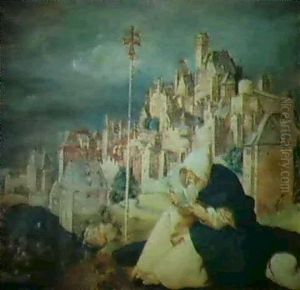 Saint Jerome Dans Un Paysage by Hieronymous Cock
