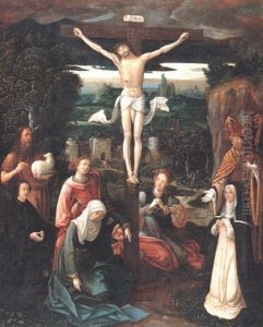 Mary Magdalen And St. John The Evangelist Supporting The Swooning Virgin