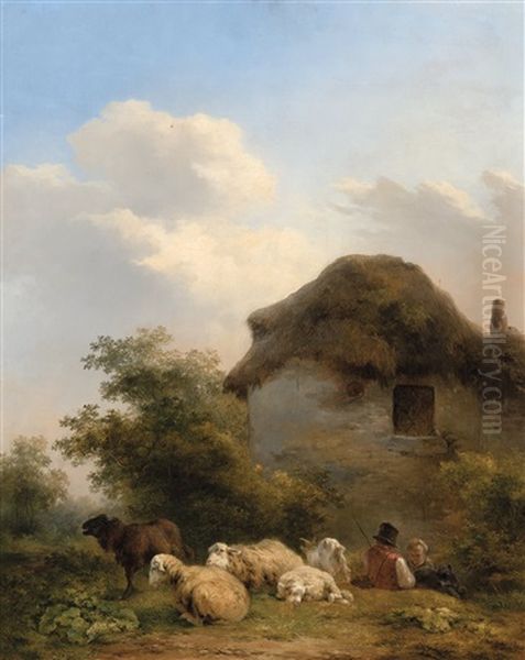 Shepherds By A Farm (1838) - view 1
