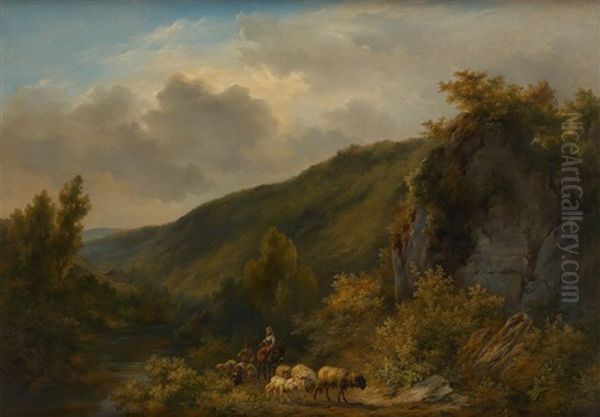 Troupeau Sur Fond De Paysage - view 1