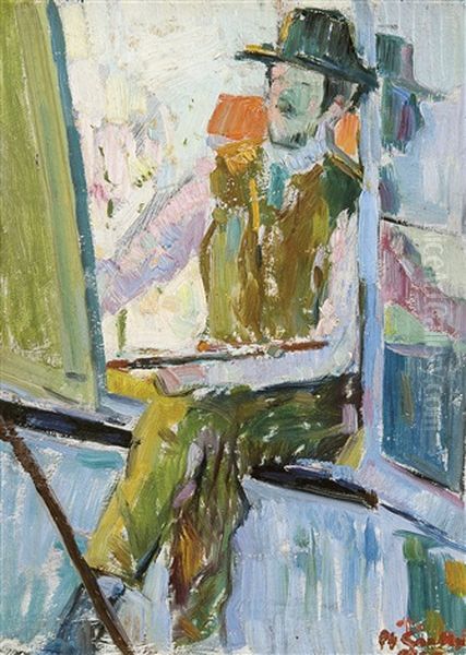 Louis Thevenet A Son Chevalet - view 1