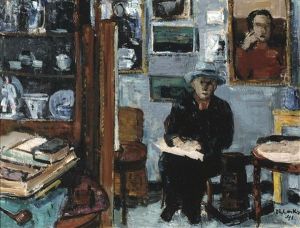 Kunstenaar In Zijn Atelier by Philibert Cockx