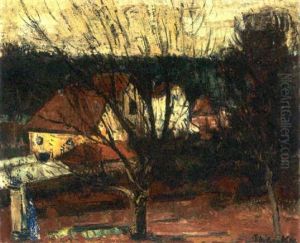 White Houses Behind The Trees by Philibert Cockx
