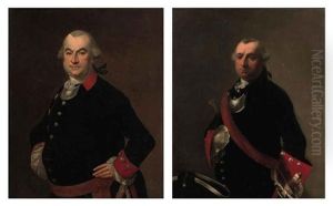 Portrait Of Jacob Hendrik Van Suchtelen In Military Costume (+ Portrait Of Hendrik Willem Van Suchtelen In Military Costume With A Red Sash; Pair) by Jean Baptiste Bernard Coclers