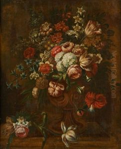 Vase Fleuri Sur Entablement
